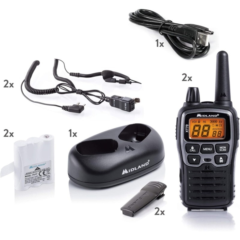 Midland - Walkie Talkie XT70, 2