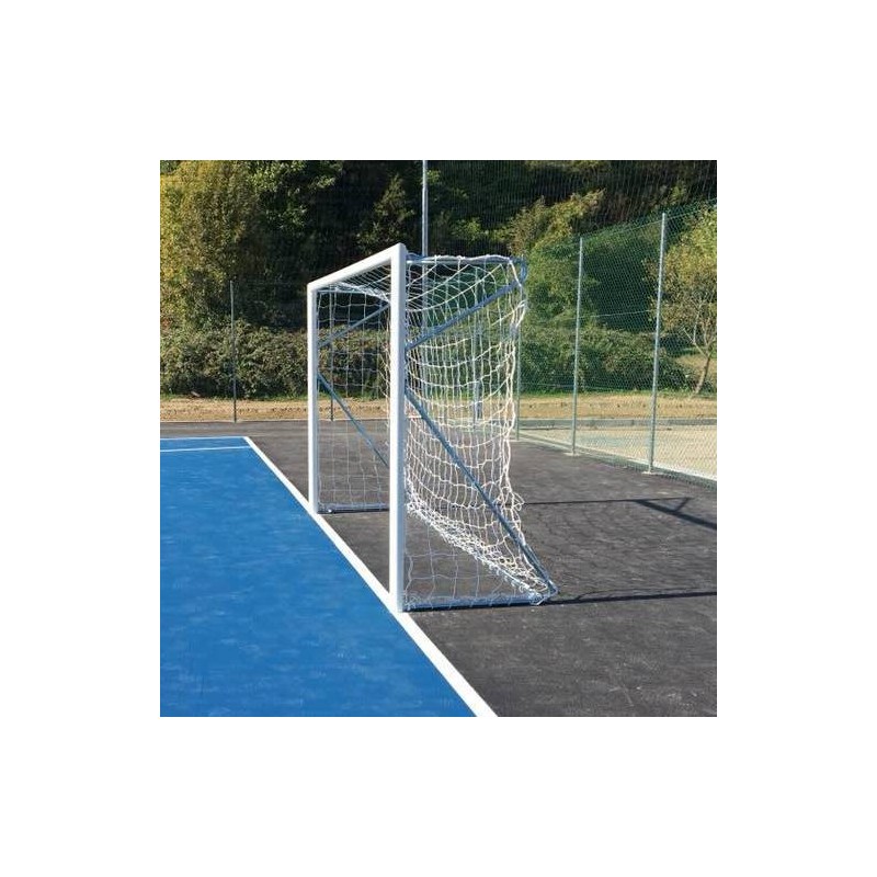 Coppia porte mobili calcetto 3×2 metri in acciaio sez. 80 mm CERTIFICATE UNI EN 749